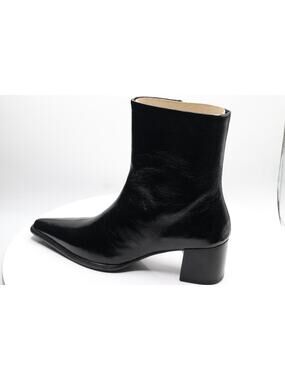 VAGABOND SHOEMAKERS WOMENS GISELLE PATENT LEATHER BOOTIE BLACK 8 MEDIUM